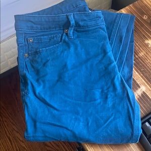 Blue skinny jeans from Express